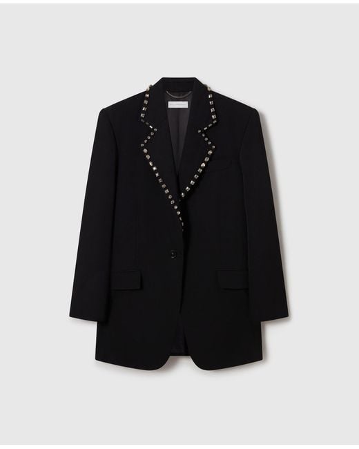 Stella McCartney Black Embellished Wool Blazer