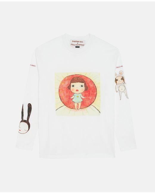 Stella McCartney White Lonesome Puppy Print T-shirt