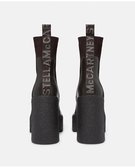 Stella McCartney Black Skyla Heeled Sock Boots, , Pitch