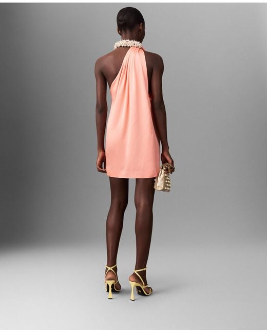 Stella McCartney Multicolor Bead-Embellished Twisted Mini Dress