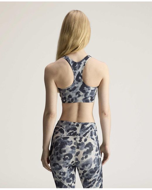 Stella McCartney Gray Truepurpose Leopard Print Power Impact Training Bra