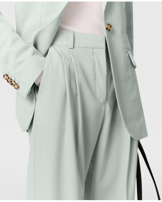 Stella McCartney Green Balloon Tailored Wool Pants