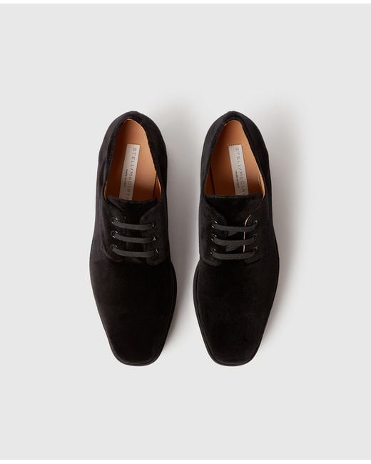 Stella McCartney Black Elyse Velvet Platform Shoes