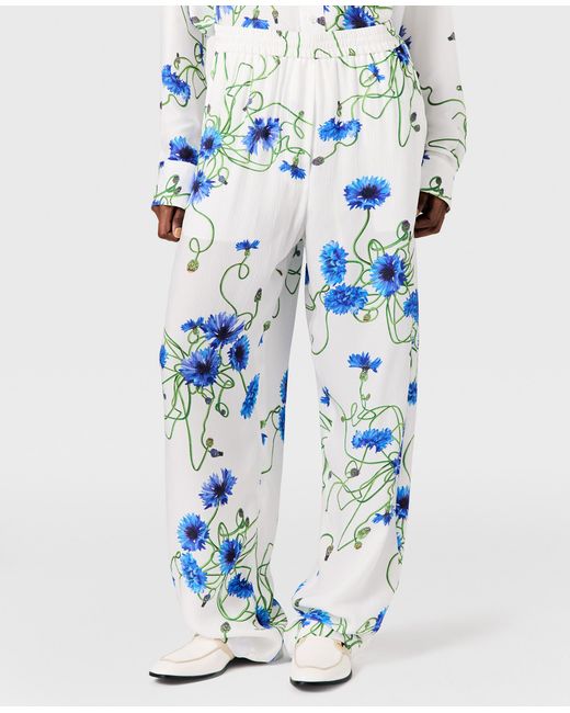 Stella McCartney Blue Cornflower Print Trousers