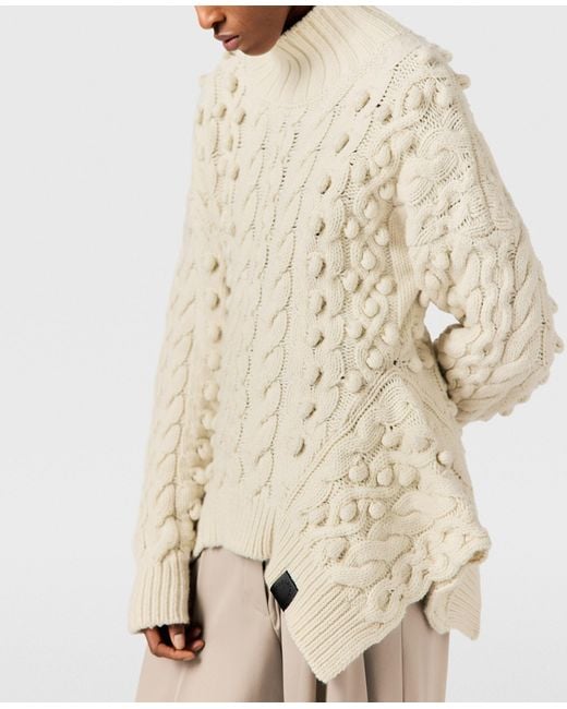 Stella McCartney Natural Cable Knit Peplum Jumper