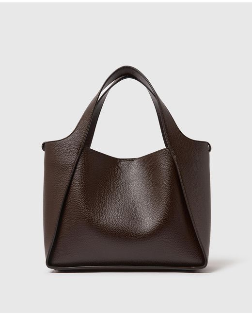 Stella McCartney Brown Logo Crossbody Tote Bag