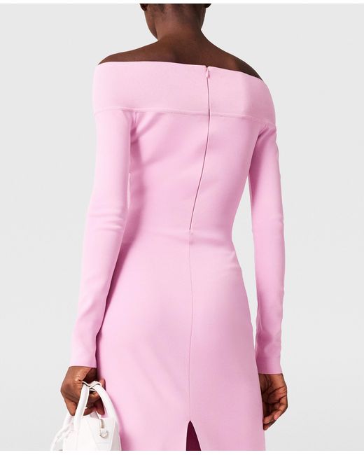 Stella McCartney Pink Compact Knit Long Sleeve Dress