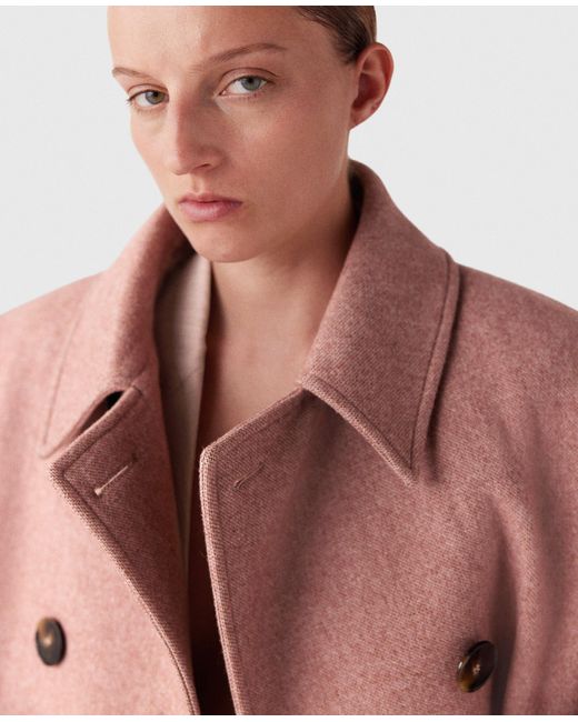 Stella McCartney Pink Double Breasted Long Coat