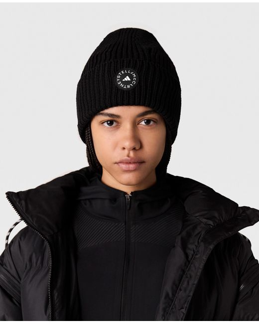 Stella McCartney Black Logo Beanie