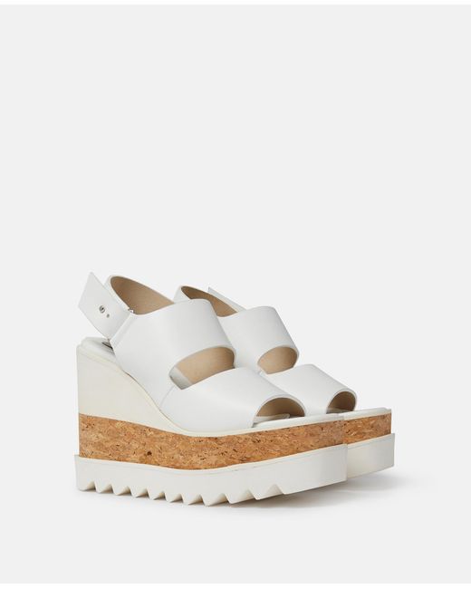 Stella McCartney White Elyse Alter Mat Platform Sandals