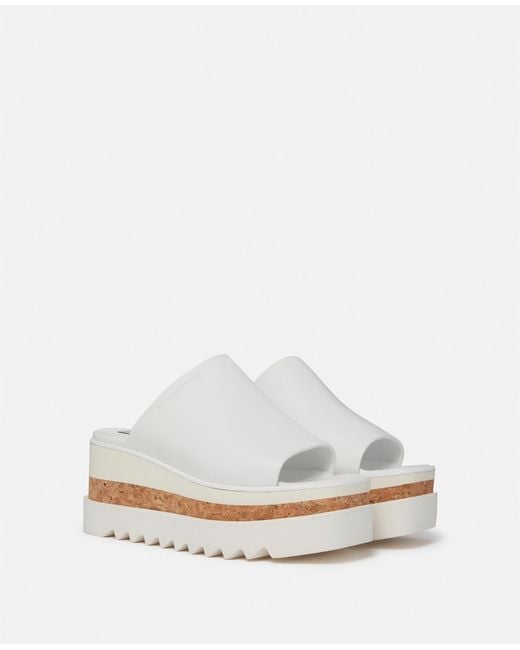 Stella McCartney White Sneak-Elyse Platform Sandals