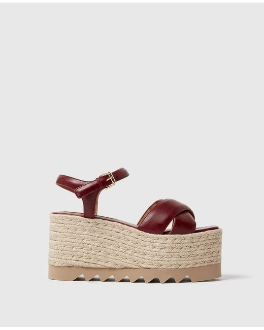 Stella McCartney Brown Elyse Criss-Cross Sandal