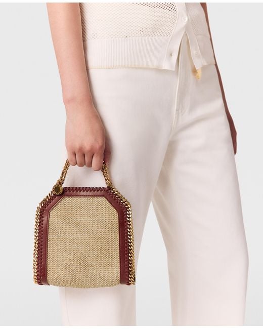 Stella McCartney Natural Falabella Raffia Mini Tote Bag