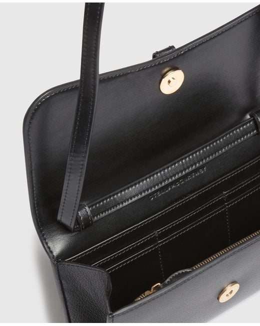 Stella McCartney Black Ryder Flap Crossbody Bag