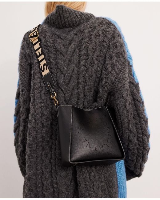Stella McCartney Blue Logo Square Crossbody Bag
