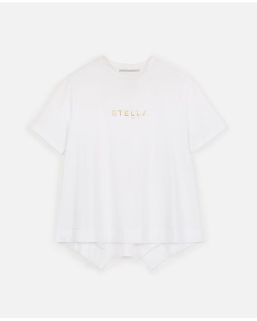 Stella McCartney White Gold Logo T-shirt