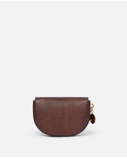 Stella McCartney Brown Frayme Scale-embossed Shoulder Bag