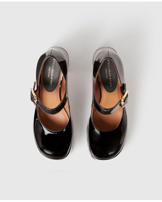 Stella McCartney Black Patent Heeled Mary Janes