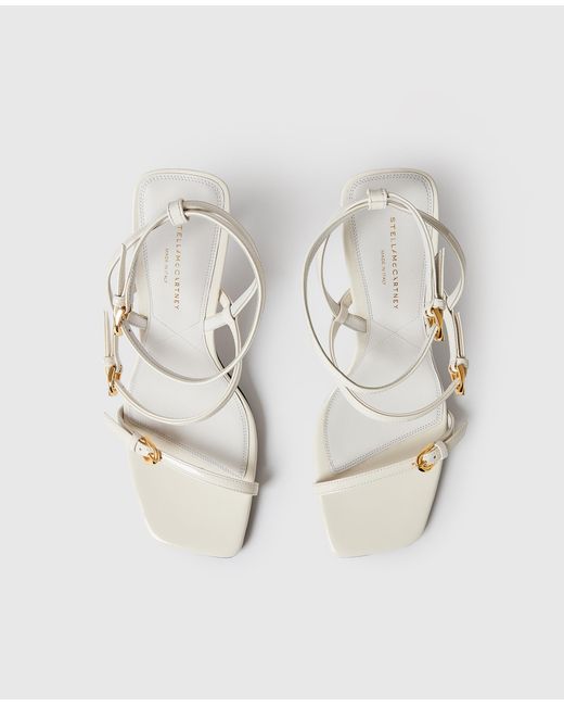 Stella McCartney White Elsa Patent Heeled Sandals
