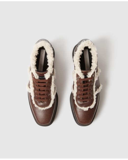 Stella McCartney Brown Vegan Plush-lined Sneak-elyse