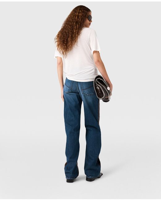 Stella McCartney White Semi-sheer Knit Crewneck T-shirt