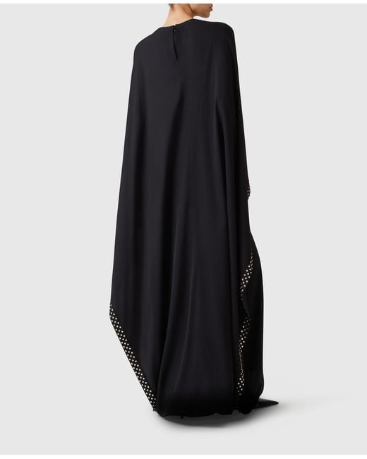 Stella McCartney Blue Lead-Free Crystal Cape Gown