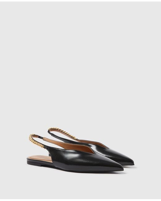 Stella McCartney White Falabella Flat Slingback Shoes