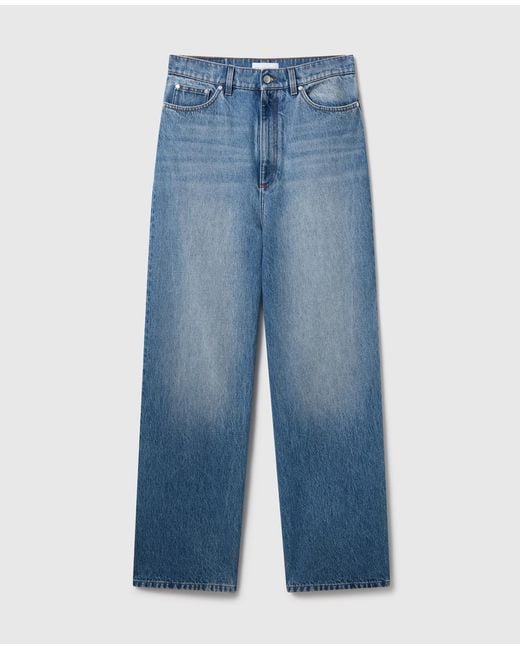 Stella McCartney Blue Faded Wide-Leg High-Rise Denim Jeans