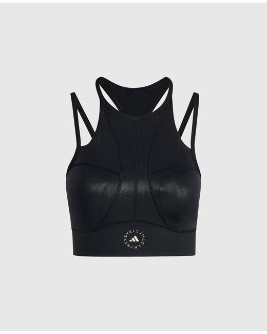 Stella McCartney Black Truepurpose Training Micro Dot Bra