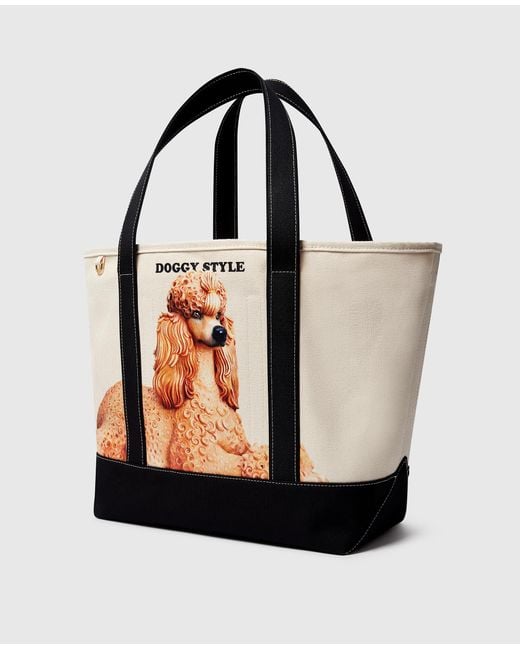 Stella McCartney Black Jeff Koons Doggy Style Tote Bag