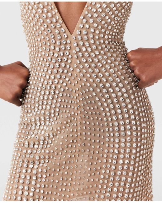 Stella McCartney Natural Crystal-embellished Midi Dress