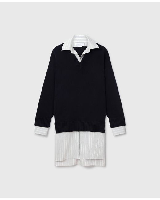 Stella McCartney White Crewneck Sweater Shirt Dress