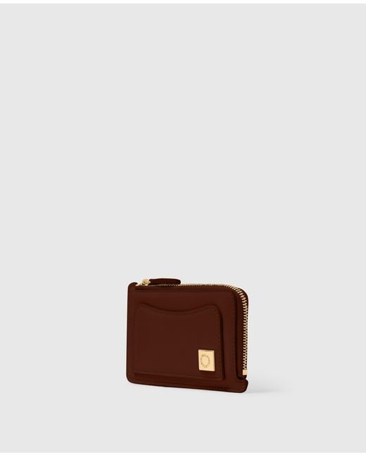 Stella McCartney Brown Ryder Zip Cardholder