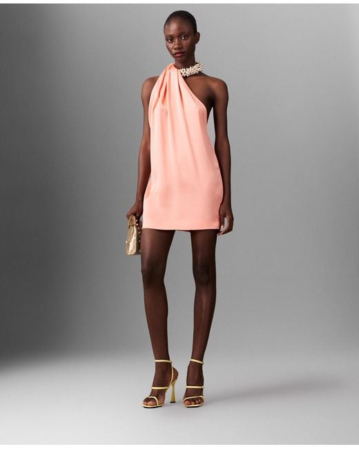 Stella McCartney Multicolor Bead-Embellished Twisted Mini Dress