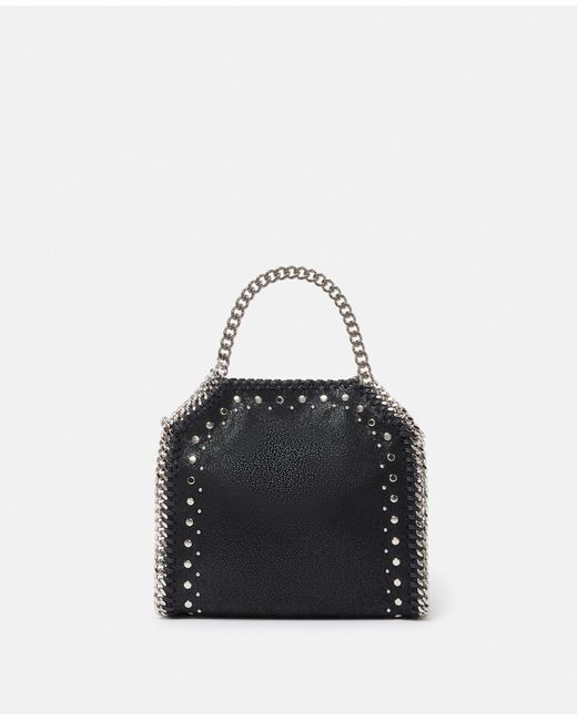 Stella McCartney Black Falabella Studded Tiny Tote Bag