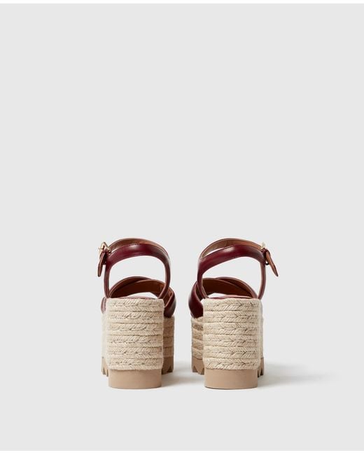 Stella McCartney Brown Elyse Criss-Cross Sandal