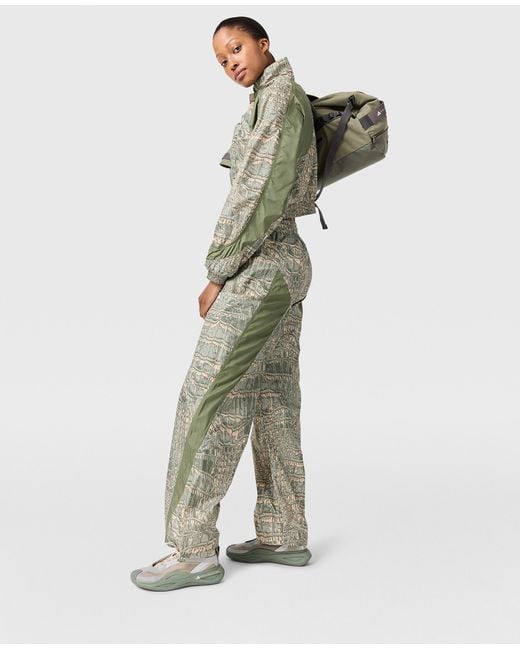 Stella McCartney Green Funnel Neck Graphic Print Track Jacket