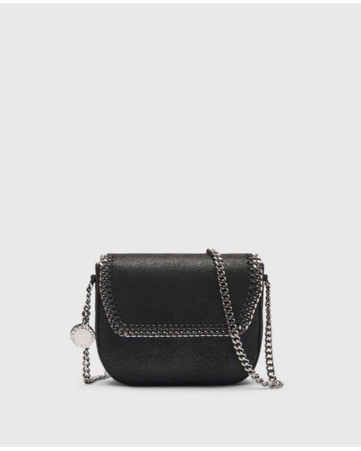 Stella McCartney Black Falabella Flap Crossbody Bag
