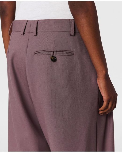 Stella McCartney Purple Canvas Lightweight Straight Trousers