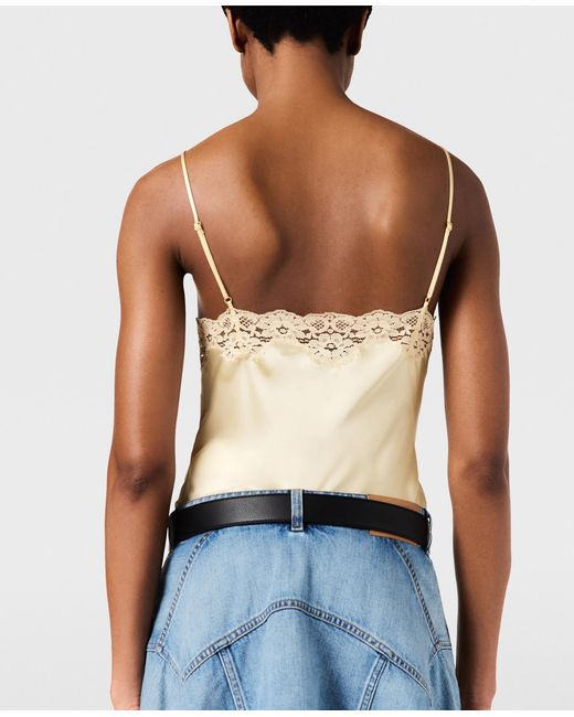 Stella McCartney Natural Lace Trim Slip Top