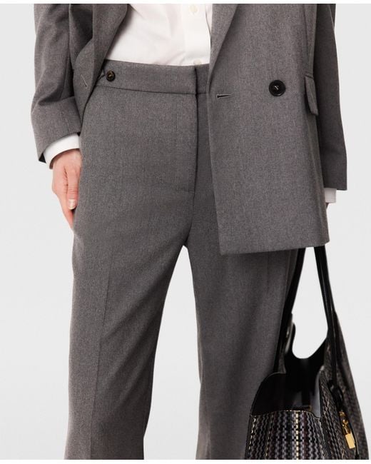 Stella McCartney Gray Tailored Slim Wool Pants