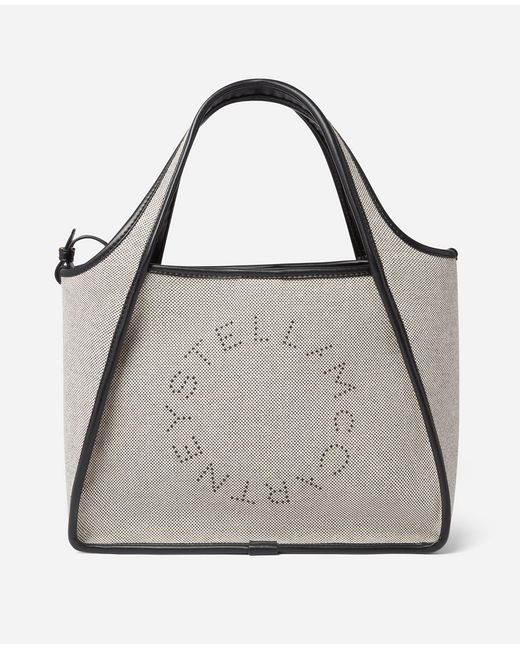 Stella McCartney Gray Stella Logo Cotton Canvas Crossbody Bag