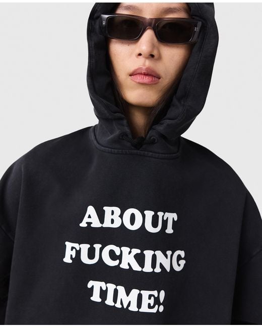 Stella McCartney Black About Fucking Time! Hoodie