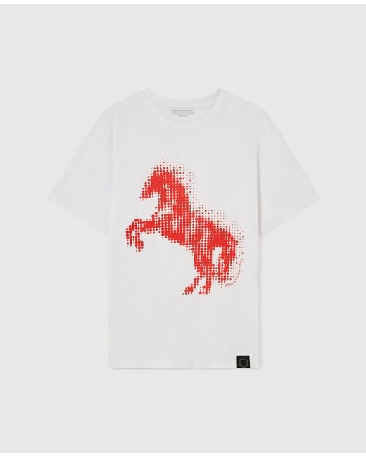 Stella McCartney White Airbrushed Horse Graphic T-Shirt
