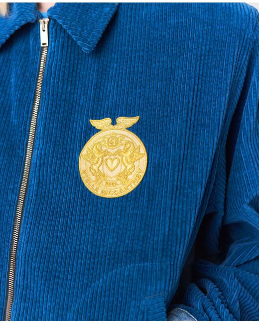 Stella McCartney Blue Corduroy Panel Denim Jacket