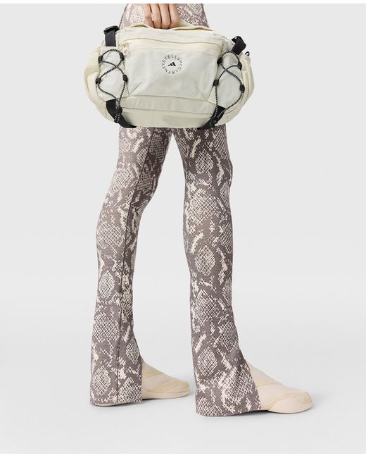 Stella McCartney Gray Roll-Top Split-Cuff Graphic Print Leggings
