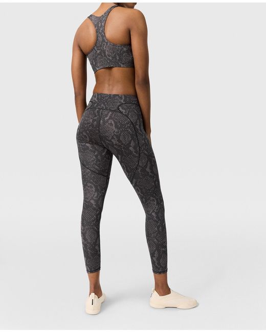 Stella McCartney Gray Truepurpose Power Impact Snake Print Training Bra
