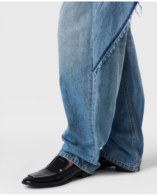 Stella McCartney White Brushed Bicolor Loafers