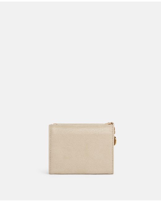 Stella McCartney Natural Falabella Tri-Fold Wallet, One Size