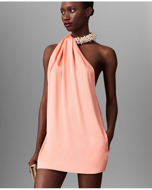 Stella McCartney Multicolor Bead-Embellished Twisted Mini Dress